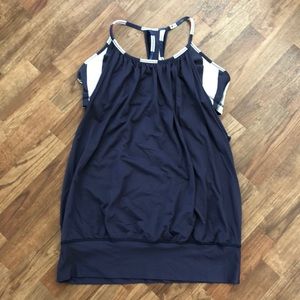Lululemon No Limits Tank Navy & White